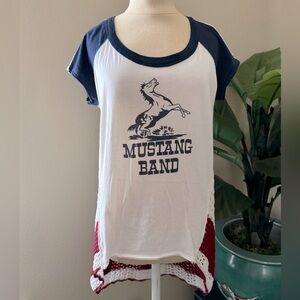 Free People crochet and knit Tshirt